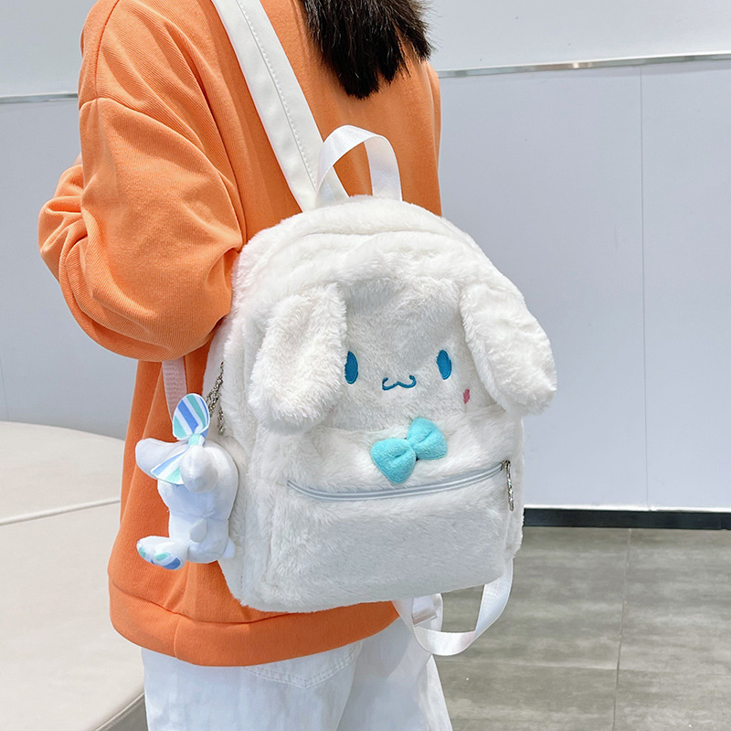 Japanese Anime Sanrio Plush Cinnamoroll Kawaii Schoolbag Fresh Girl Cute Backpack New Soft Girl Knapsack Girl - Cinnamoroll Plush